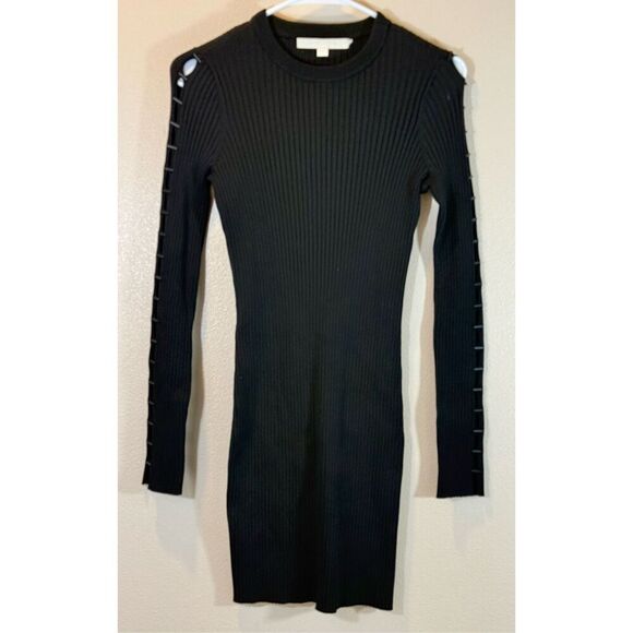 NWOT Jonathan Simkhai Tamera Metal Detail Long Sleeve Knit Mini Dress Small - Picture 3 of 11